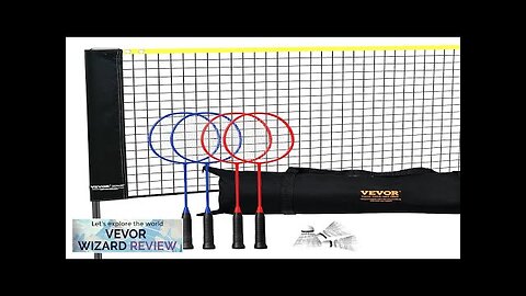 VEVOR Badminton Net Height Adjustable Volleyball Net 20ft Wide Foldable Pickleball Net Review