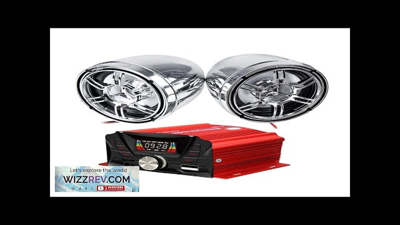 12V Motorcycle Audio bluetooth Remote Control Speaker Sound System TF USB MP3 Review