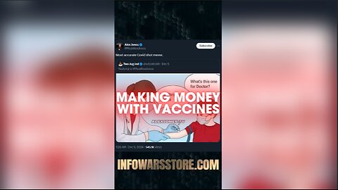 Globalists Make Money With Vaccines - Alex Jones on X