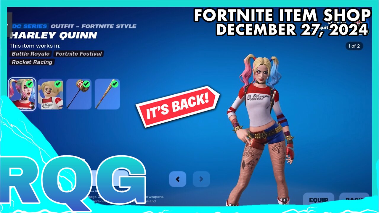 HARLEY QUINN IS BACK! FORTNITE ITEM SHOP (December 27, 2024)