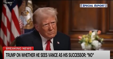 PRESIDENT TRUMP SAY NO ABOUT VANCE BEING A SUCCESSOR