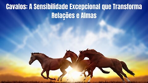 Cavalos: A Sensibilidade Excepcional que Transforma Relações e Almas