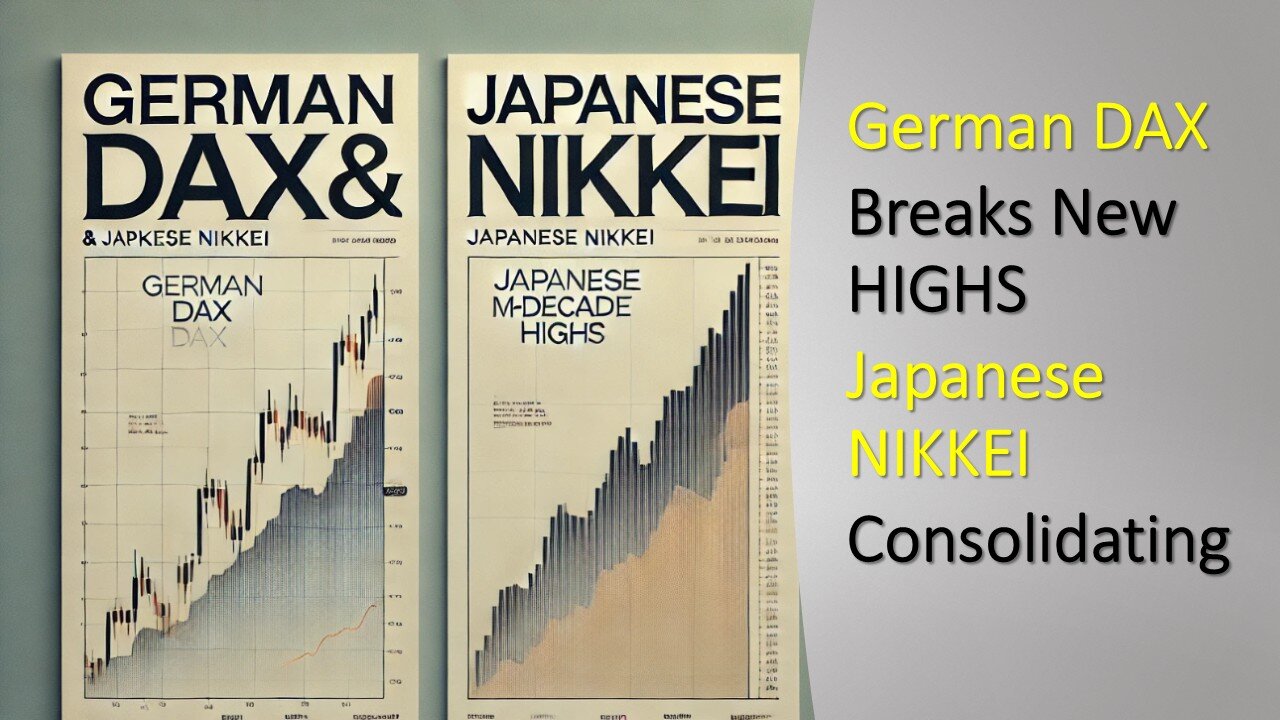 German DAX Breaks NEW HIGHS and Japanese NIKKEI consolidating