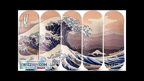 Skateboard Canvas Wall Art Hokusai Great Wave Off Kanagawa Room Decor Review