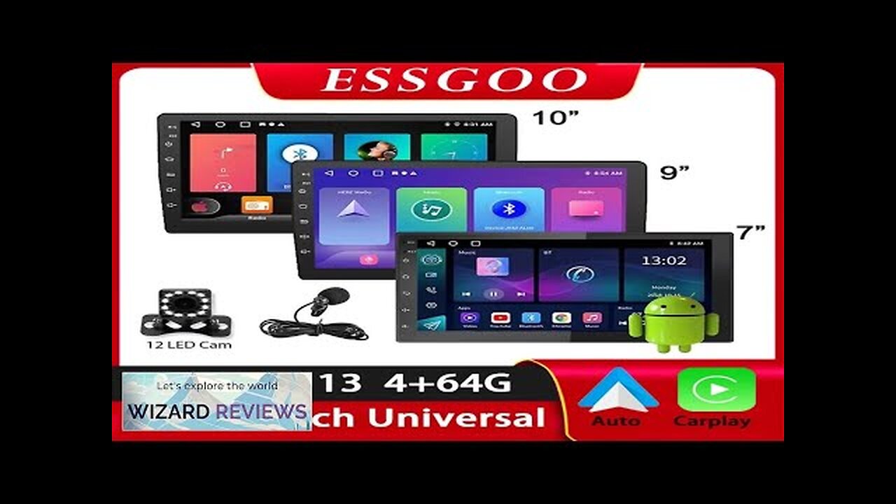 ESSGOO 2 Din Android Car Radio Carplay 7 9 10 Inch Car Review