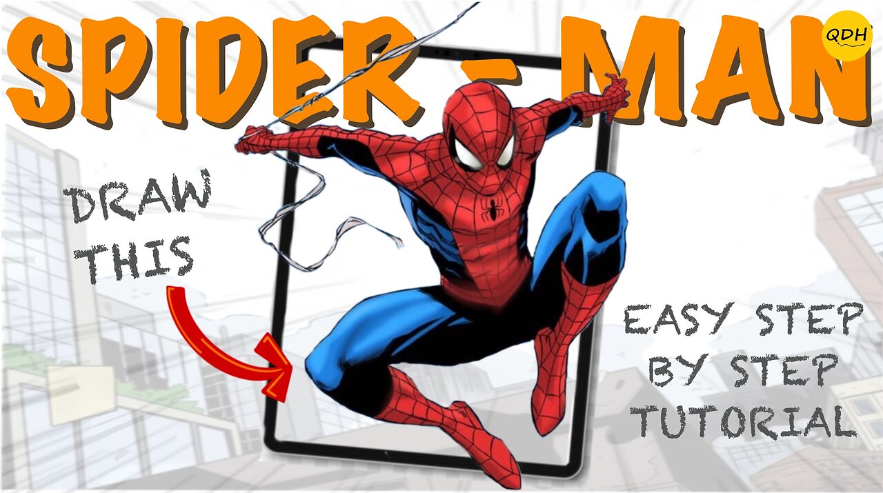 How to Draw Spider-man...easy tutorial with steps #spiderman #avengers #marvel