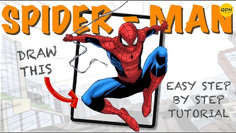 How to Draw Spider-man...easy tutorial with steps #spiderman #avengers #marvel