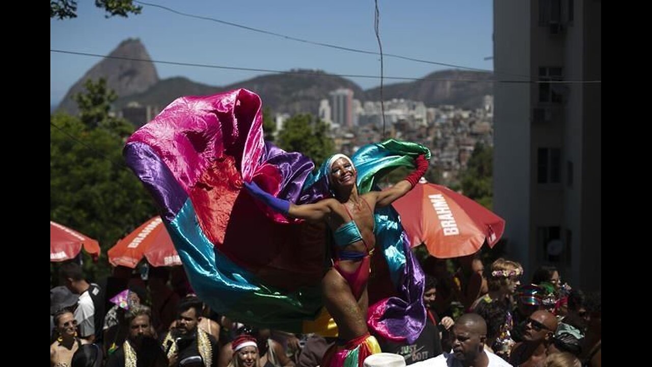 Revelers attend the “Carmelitas” street party on the first day of Carnival in Rio de Janeiro