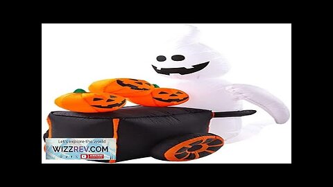 Halloween Inflatables Ghost Decorations 5.9Ft Inflatable Scary Ghost Push Pumpkin with LED Review