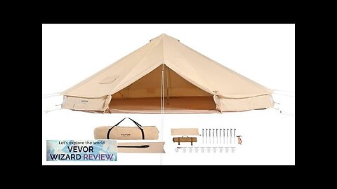 VEVOR 3-5 Person Canvas Glamping Bell Tent Breathable Waterproof Yurt Tent Review