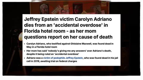 Epstein survivor Juliette Bryant talks about the death of Carolyn Adriano who was found dead shortly