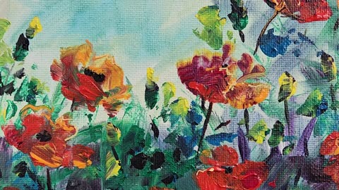 Poppies in the Wild 5x7 original