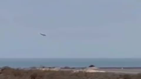 The moment the civilian plane crashed