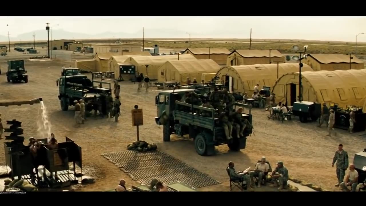 Blackout Base Attack ''Raid At Qatar'' - Transformers-(2007) Movie Clip