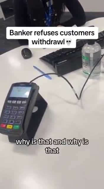Canadian bank refuses to give customer cash without proof of why he needs it.
