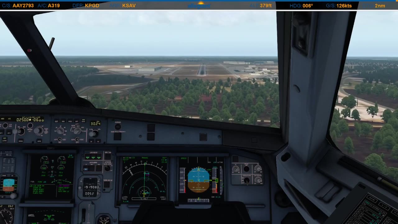 Landing in Savannah (KSAV)