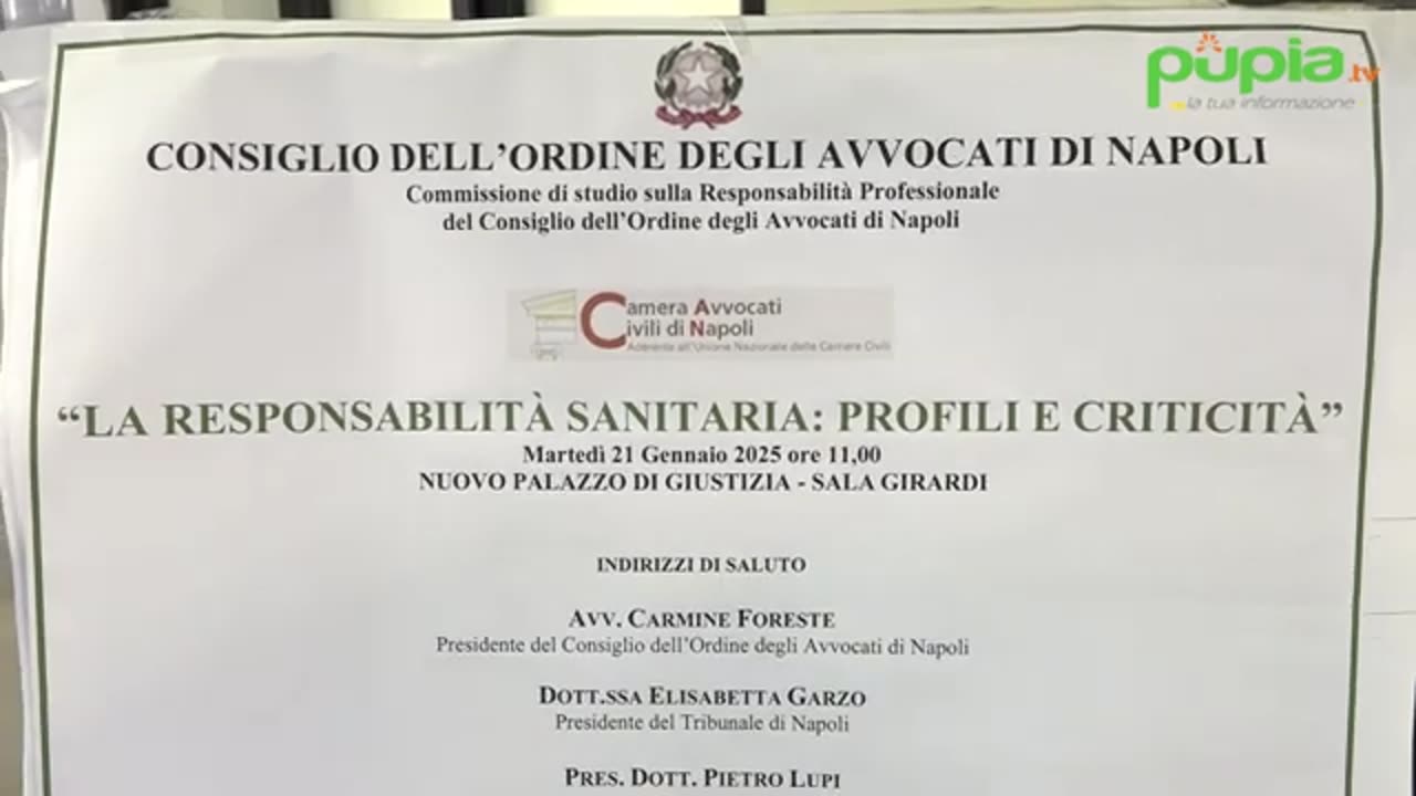 Napoli, errori medici: convegno degli Avvocati su responsabilità sanitaria (22.01.25)