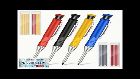 Refillable Carpenter Pencil Set Woodworking Marking Pen Deep Hole Marker High Precision Review