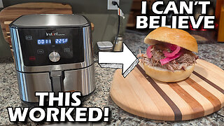 I Try Making Pulled Pork With An Unconventional Method: Using My Air Fryer As A Smoker Round 2!!