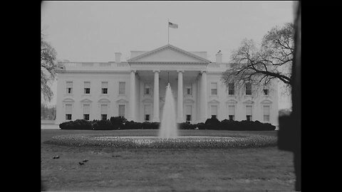 President Lyndon B. Johnson With Eugene Black At The White House (1966 Original Black & White Film)