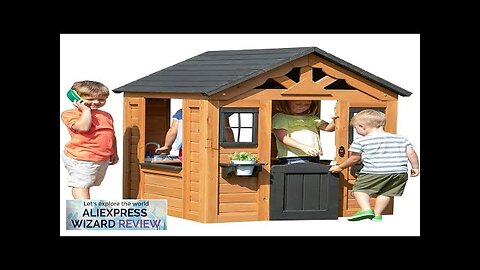 Sweetwater All Cedar Wooden Playhouse Light Brown Home Garden Buildings Review