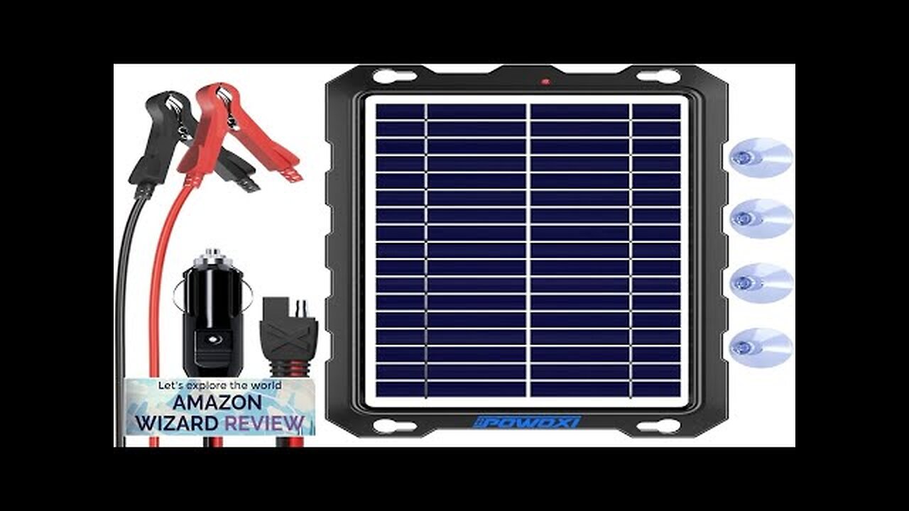 POWOXI Upgraded 7.5W-Solar-Battery-Trickle-Charger-Maintainer-12V Portable Waterproof Solar Review