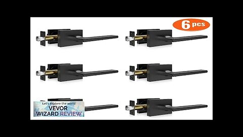 VEVOR Passage Door Handle 6 Pack Matte Black Door Lever Left or Review