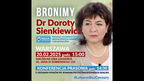 Prof. Dorota Sienkiewicz, przed Naczelnym Sądem Lekarskim w Warszawie 20.02.2025. Cz.2.