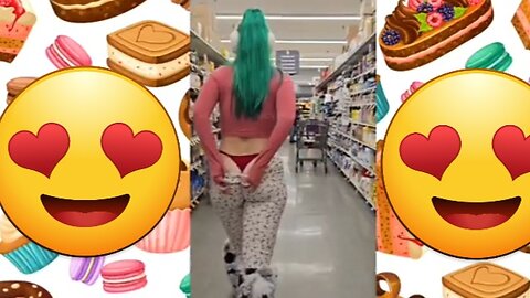 Big bank jiggle in a store