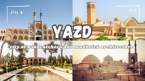 Iran, Yazd, the city of windcatchers and mudbrick architecture