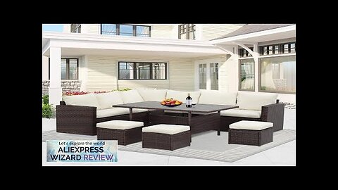 Patio Furniture Set All Weather Wicker Patio Conversation Sets with Cushion Seat Review