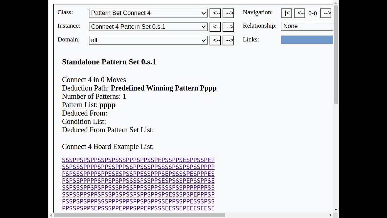 Standalone Pattern Set 0.s.1 in Connect 4 - Pattern Deduction HI, Human Intelligence