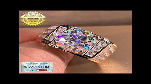 1 2 3 Carat Solid 18K Rose Gold Men Ring DVVS1 Moissanite Review