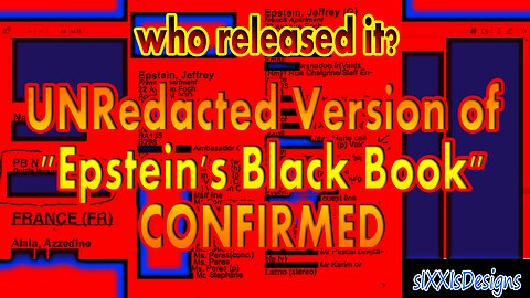 Epstein's Black Book Mystery - UNRedacted Version Confirmed Legit