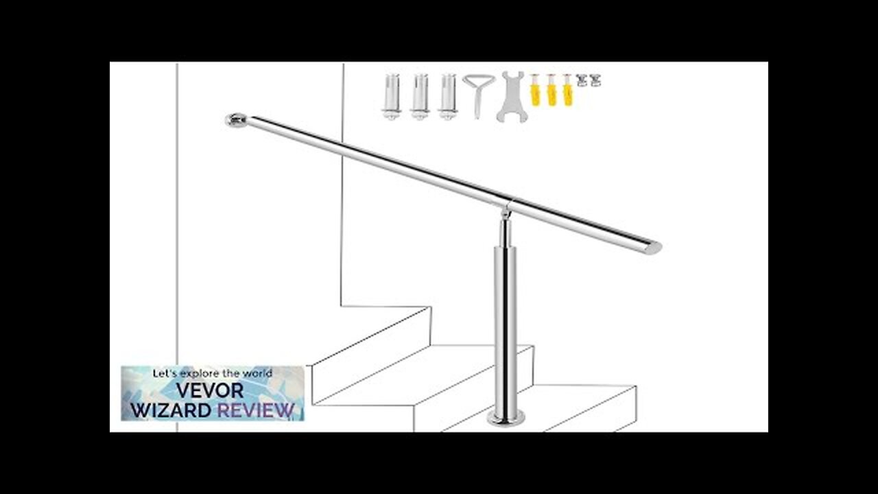 VEVOR Step Handrail 304 Stainless Steel Stair Railing 3-4 Step for Indoor Review