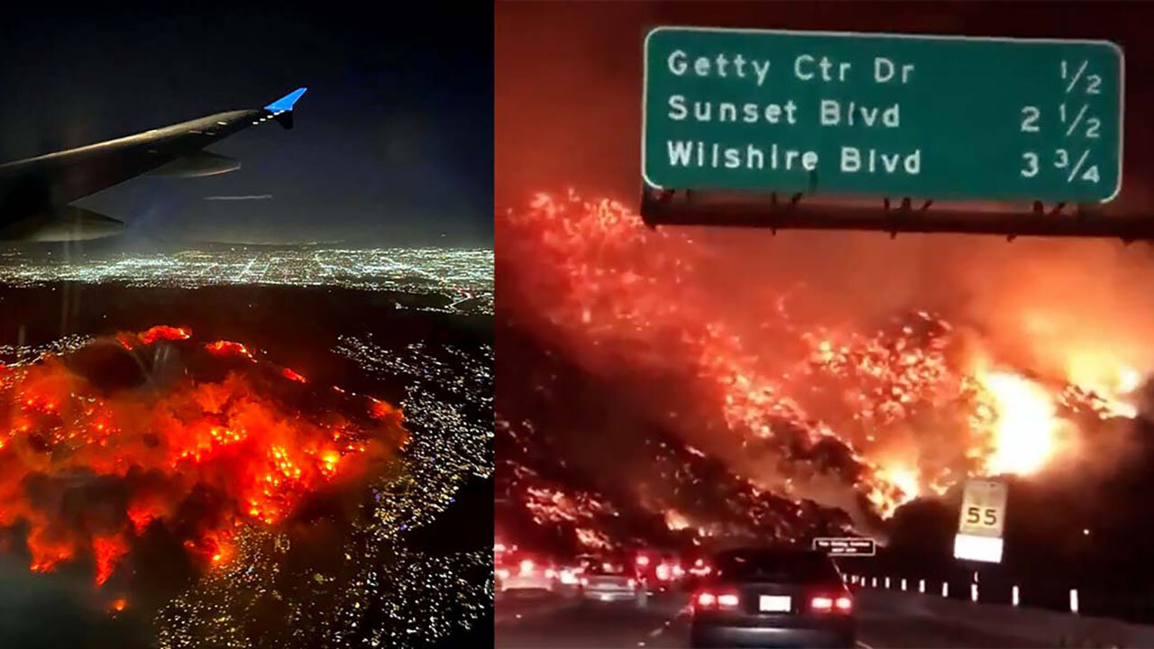 Los Angeles Wildfires January 2025 - Compilation