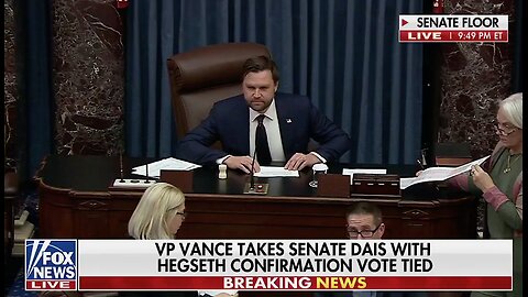 Vice President JD Vance was the tie-breaking vote to confirm Pete Hegseth