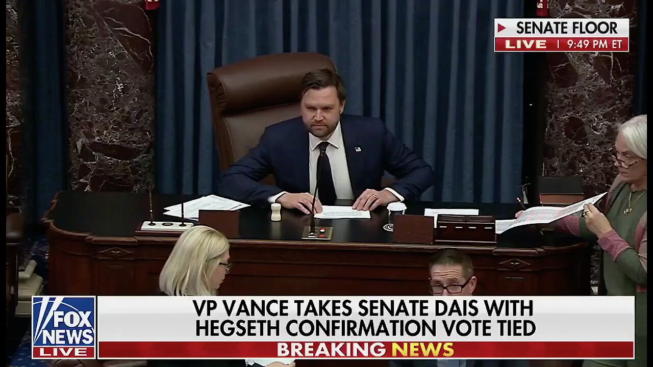 Vice President JD Vance was the tie-breaking vote to confirm Pete Hegseth