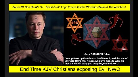 Saturn X! Elon Musk’s "A.I. Beast Grok" Logo Proves that he Worships Satan & The Antichrist!