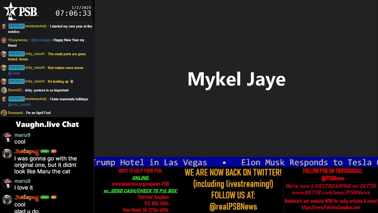 2025-01-02 07:00 EST - Patriots Soapbox AM: with MykelJaye