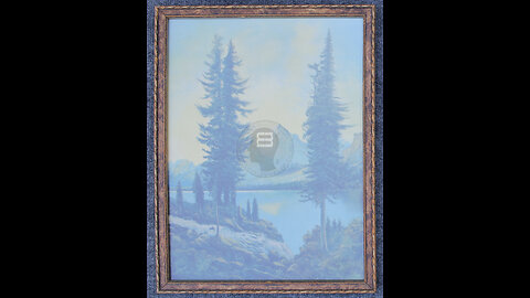 1930s Mountain Lake Framed Lithograph by John Herbert Alger (1879-1979)