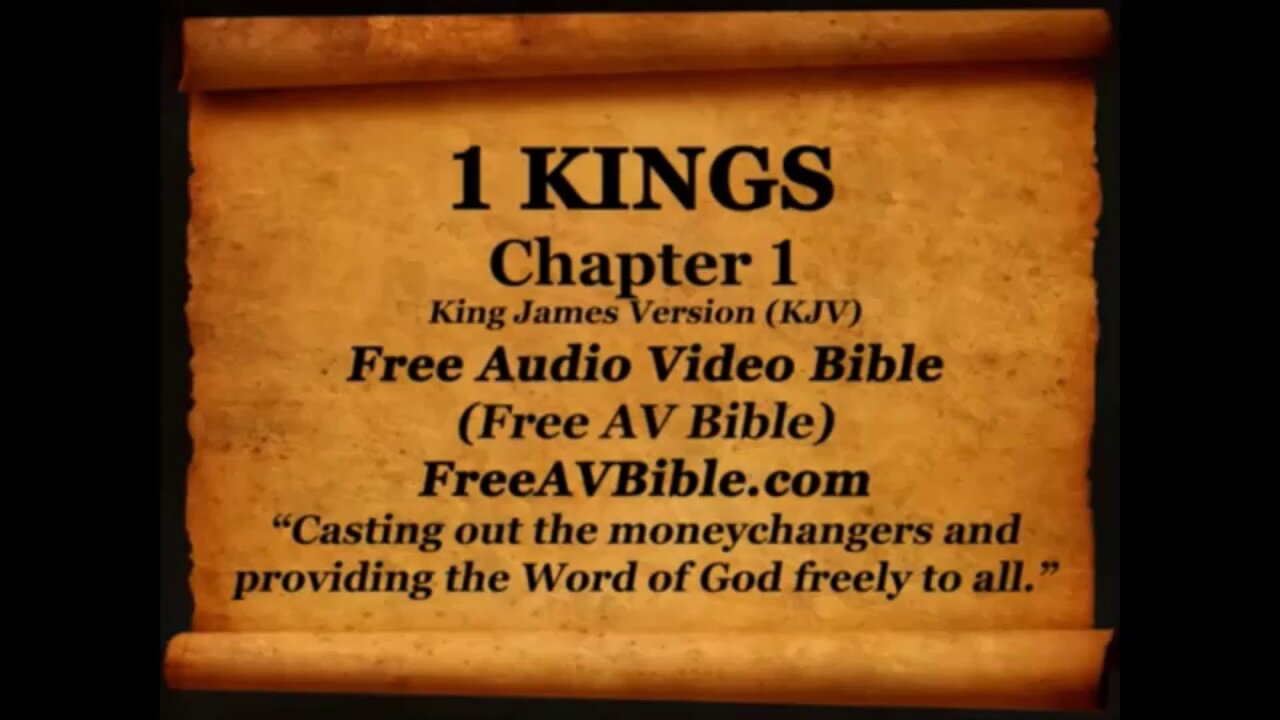 1 Kings KJV read along audio bible with piano worship music in the background