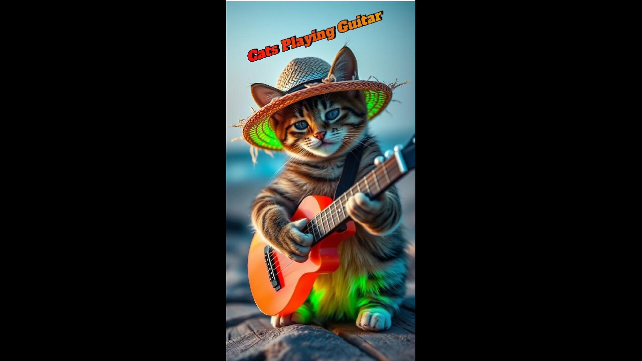 Cats Playing Guitar #cat #catlover #cute