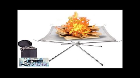 Portable Outdoor Fire Pit Collapsing Steel Mesh Fire Stand Stove Wood Heater Review