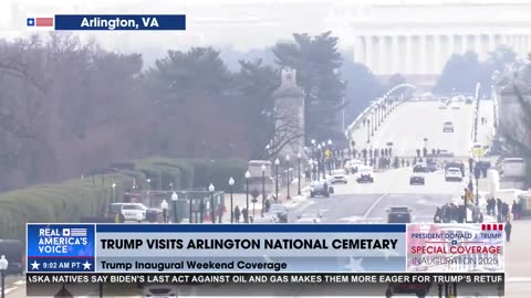 J.D. Vance's motorcade is making its way into Arlington National Cemetery.