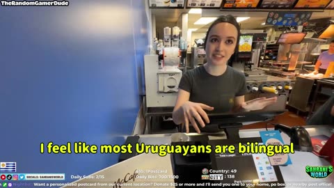 Streamer is surprised the Uruguayan girl's level of English💯