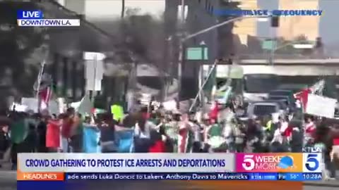 Los Angeles protests -- schools handing out know your rights cards.2/2/25
