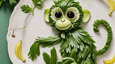 Celery leaf creativity is here, all kinds of cute, you can also