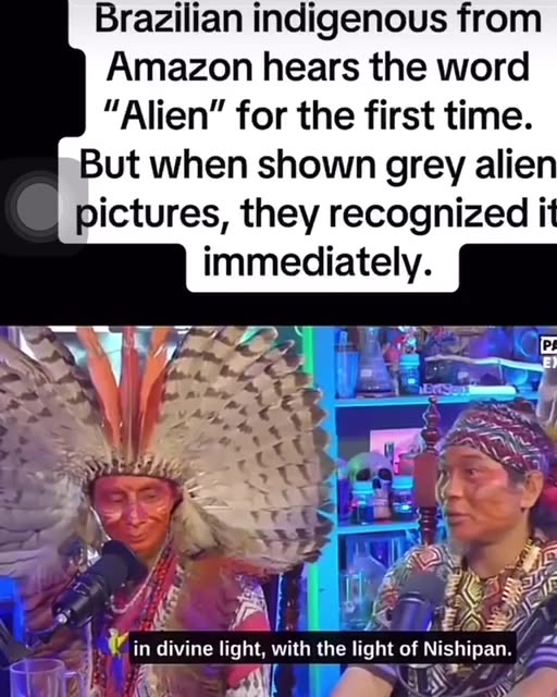 Indigenous Brazilians From The Amazon’s Hear The Word Alien..
