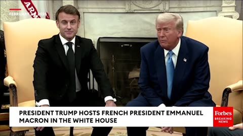 Presidents Trump And Macron Meet In The White House Oval Office February 24th, 2025